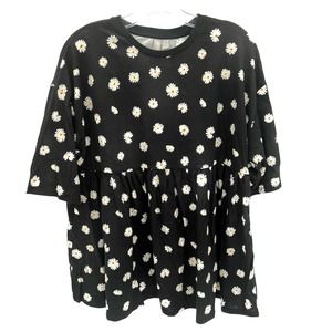 Asos daisies peplum women’s T shirt